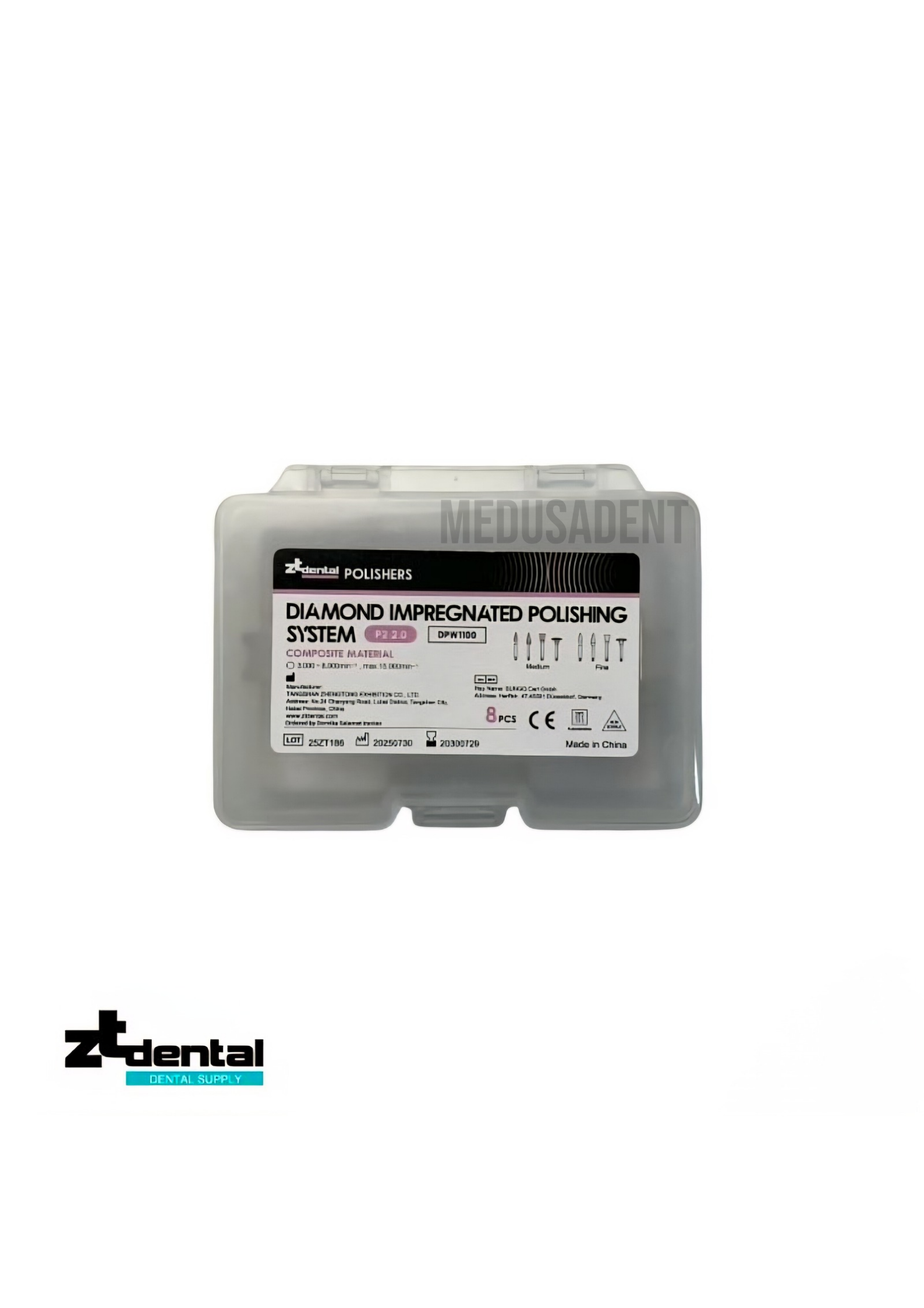 20251129_205107_0000 کیت مولت پرداخت کامپوزیت 8عددیztدنتال/Polishing Disc Kit 8PCS ZT dental - تصویر 1